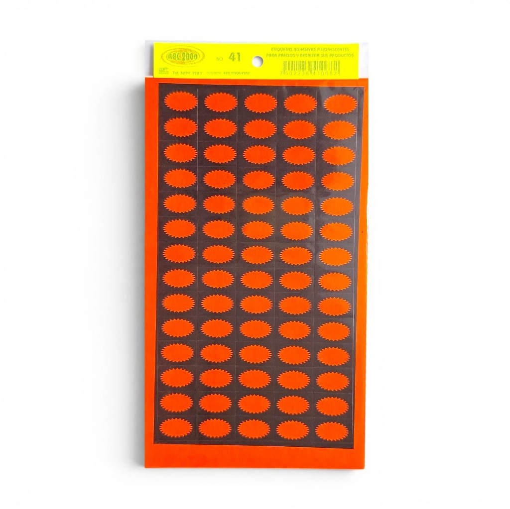 Etiquetas Adhesivas Flash Naranja #41