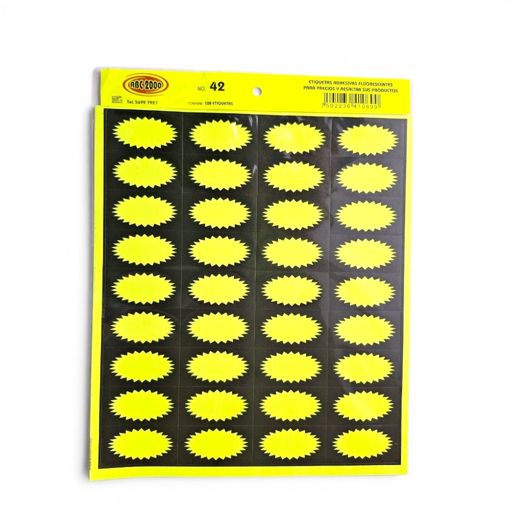 Etiquetas Adhesivas Flash Amarillo#42