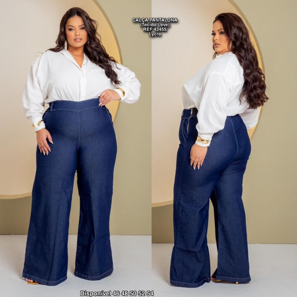 Calça pantacourt azul