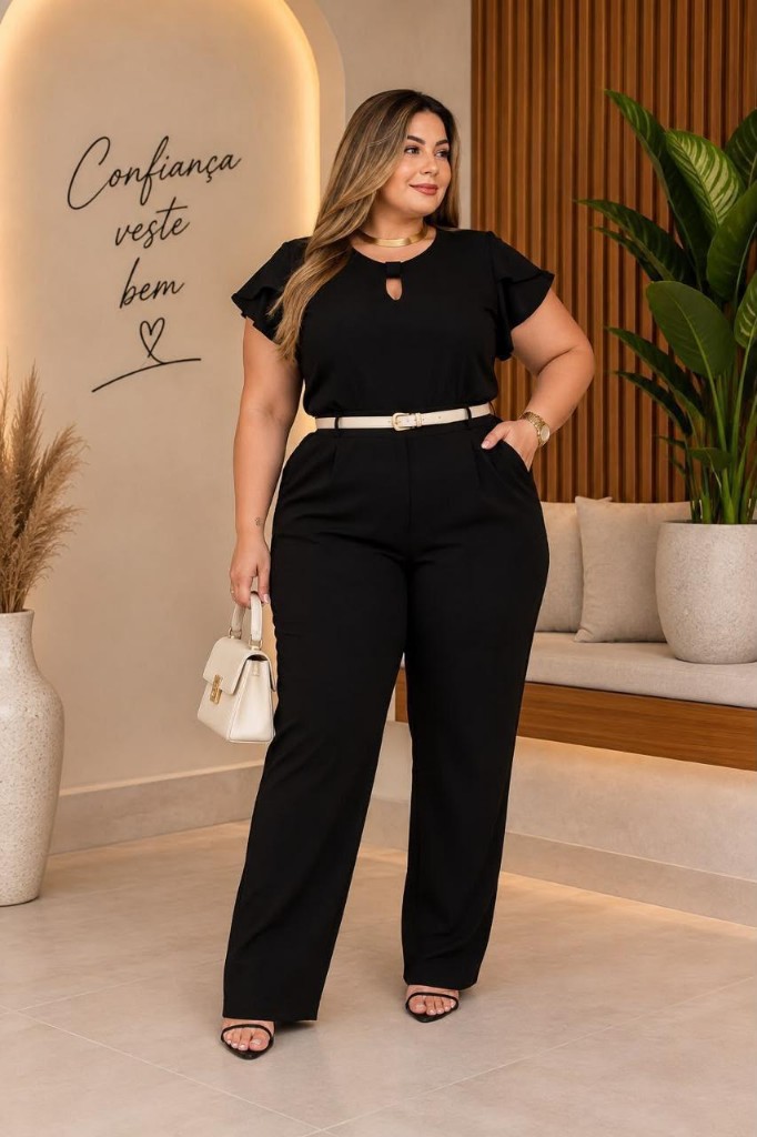 Conjunto preto elegante