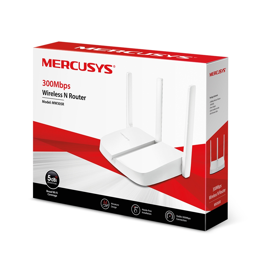 ROUTER WI-FI MERCUSYS 300Mbps 4 ANTENAS HIGH
