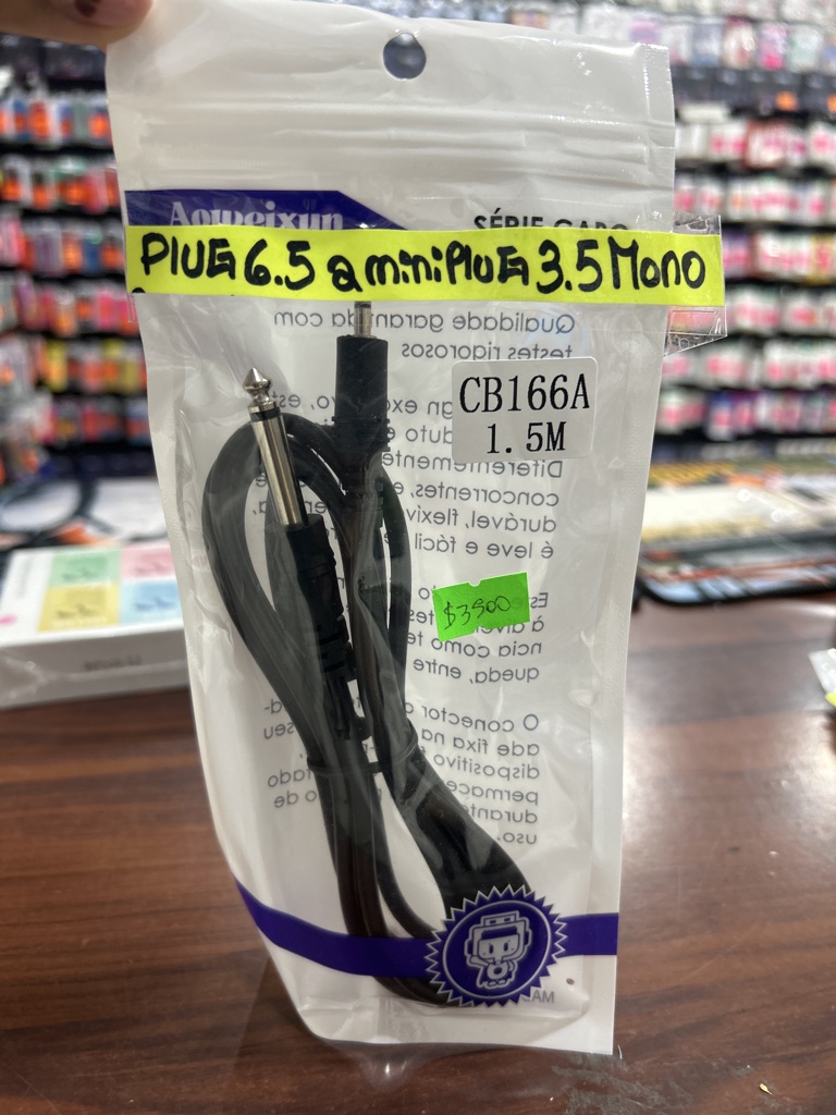 Cable plug 6.5 a Miniplug 3.5 mono