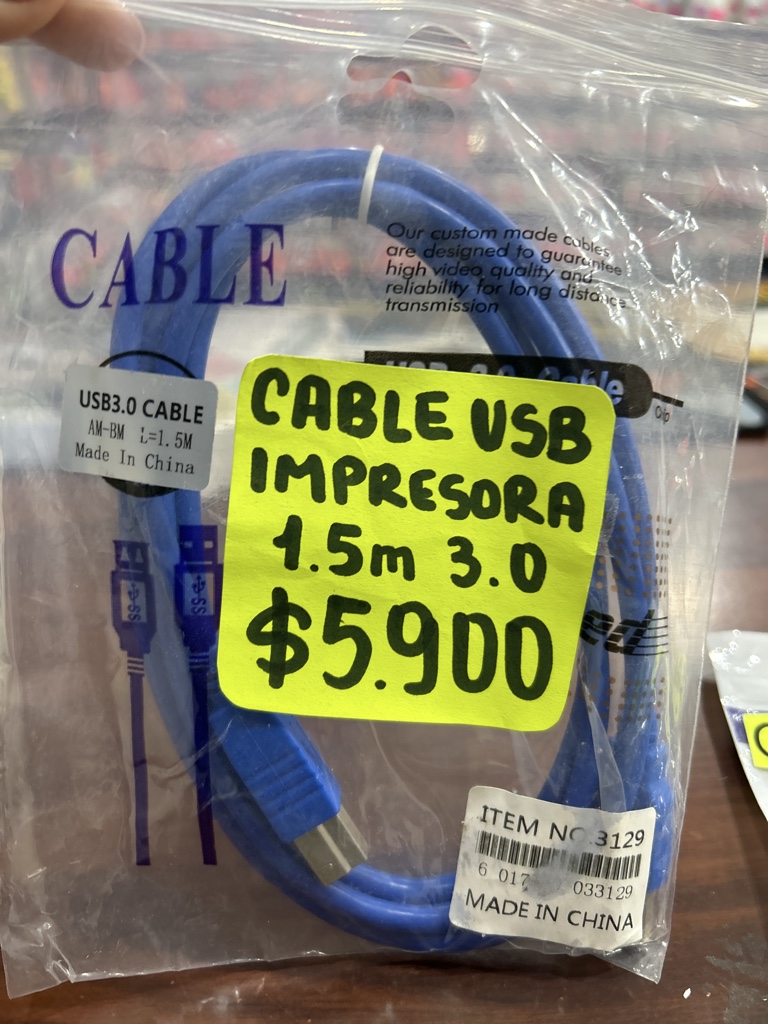 Cable de impresora USB 1,5m