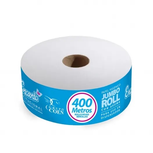 Papel higiénico Jumbo Roll Encanto 400M Unidad