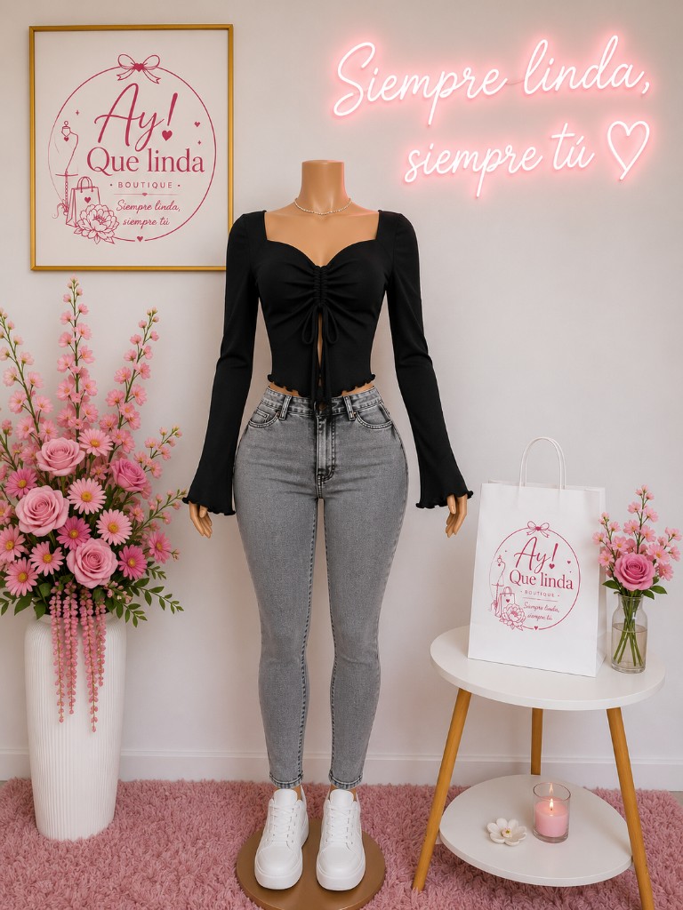 Top mariposa, manga larga🦋