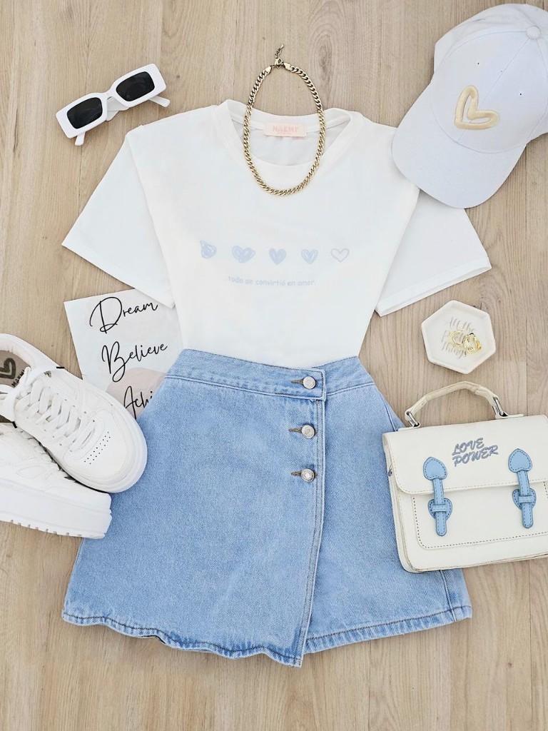 Camiseta Love Marfil talla Unica