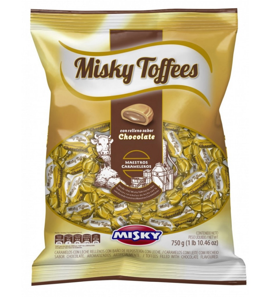 Caramelos Misky Toffees chocolate