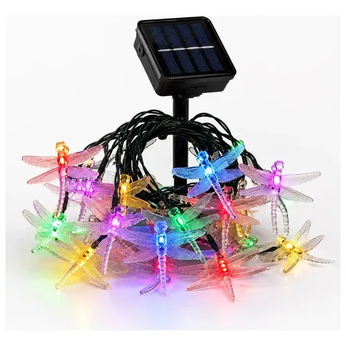 Guirnalda solar libelula multicolor 6.5 mt.