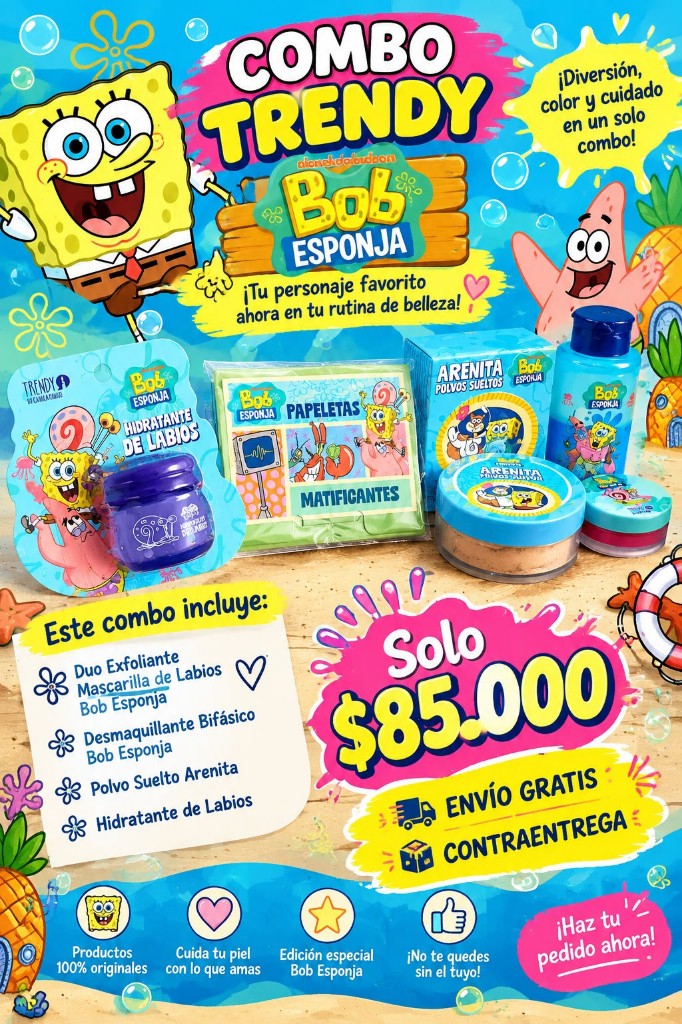 Combo Bob Esponja Trendy