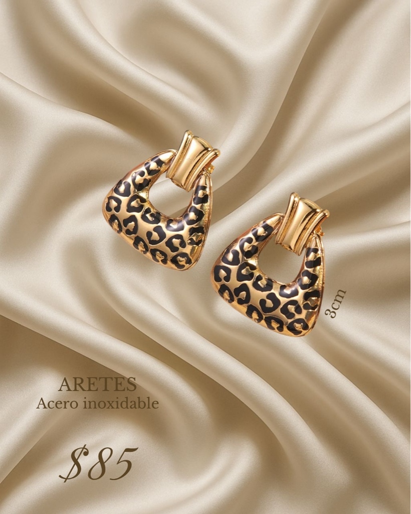 Aretes leopardo dorados