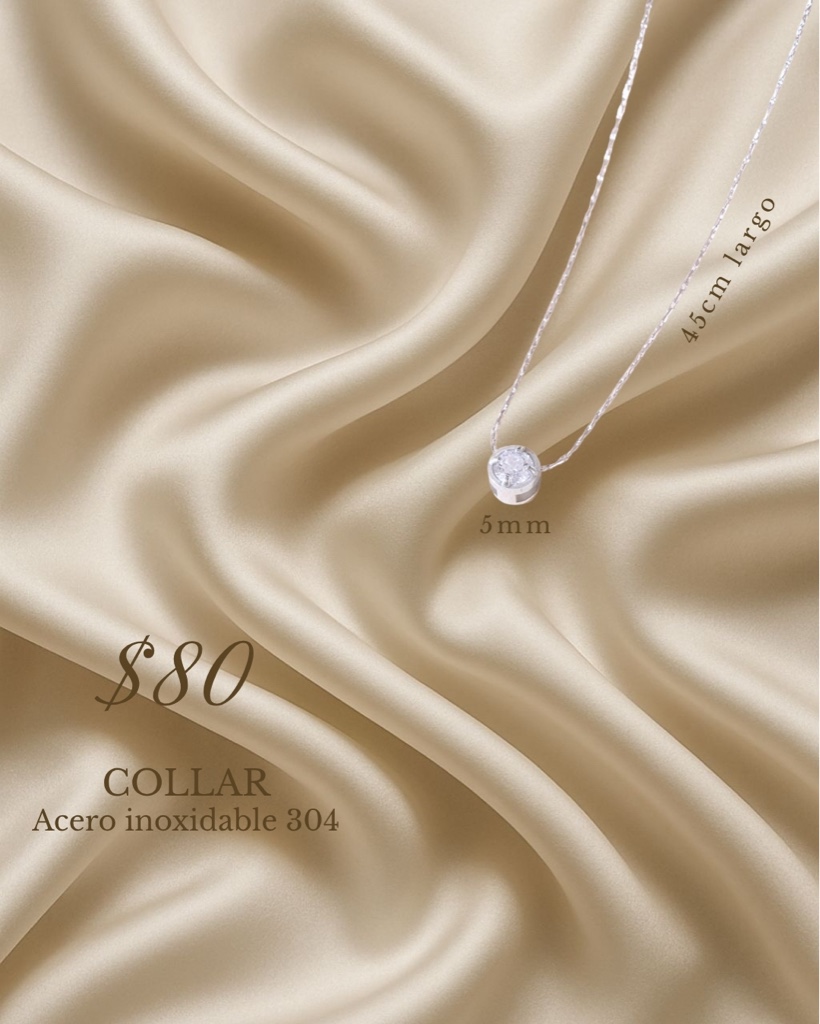Collar elegante color plata 45cm