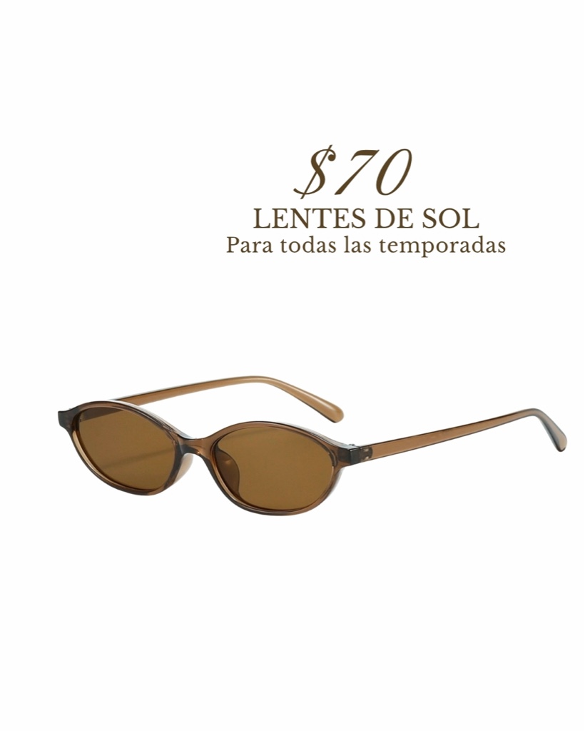 Lentes de sol café transparentes