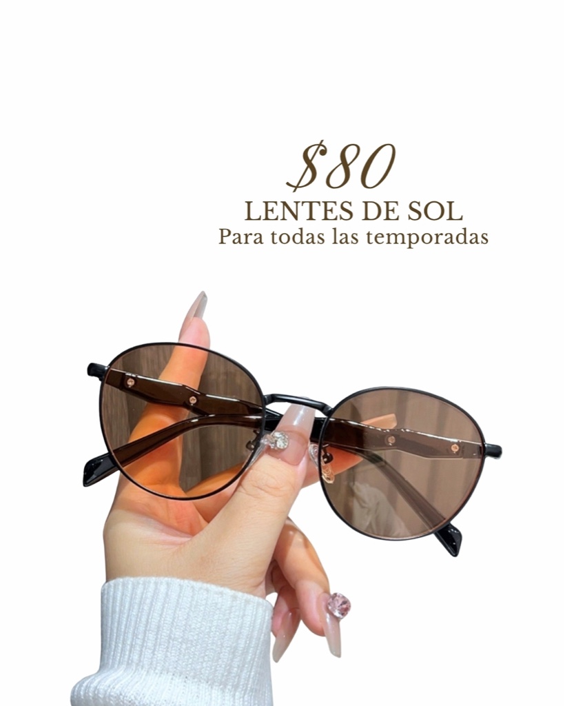 Lentes de sol café claros