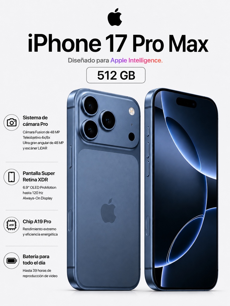 IPHONE 17 PR0 MAX 512 GB