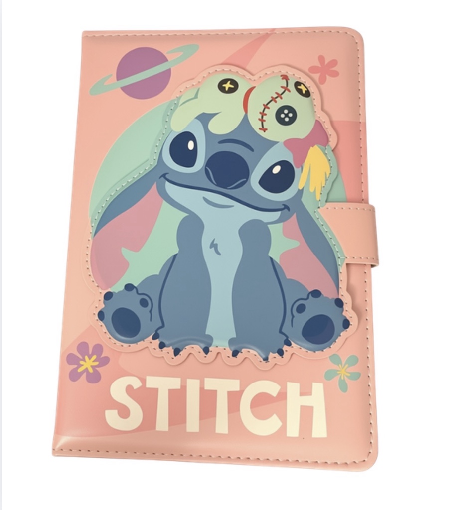 Stitch rosa cuaderno