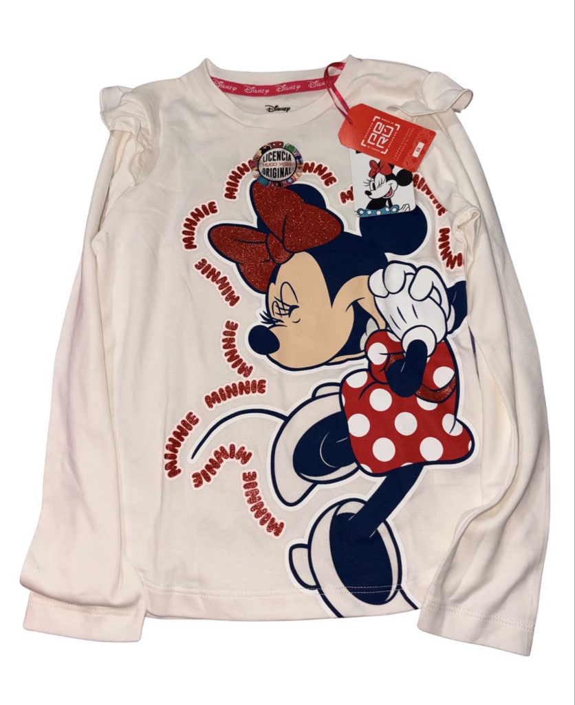 Disney Minnie polo blanco crema