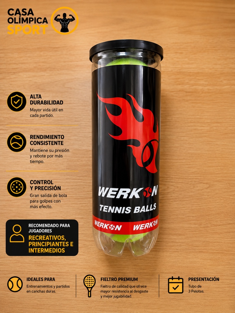 PELOTAS DE TENIS WERKON