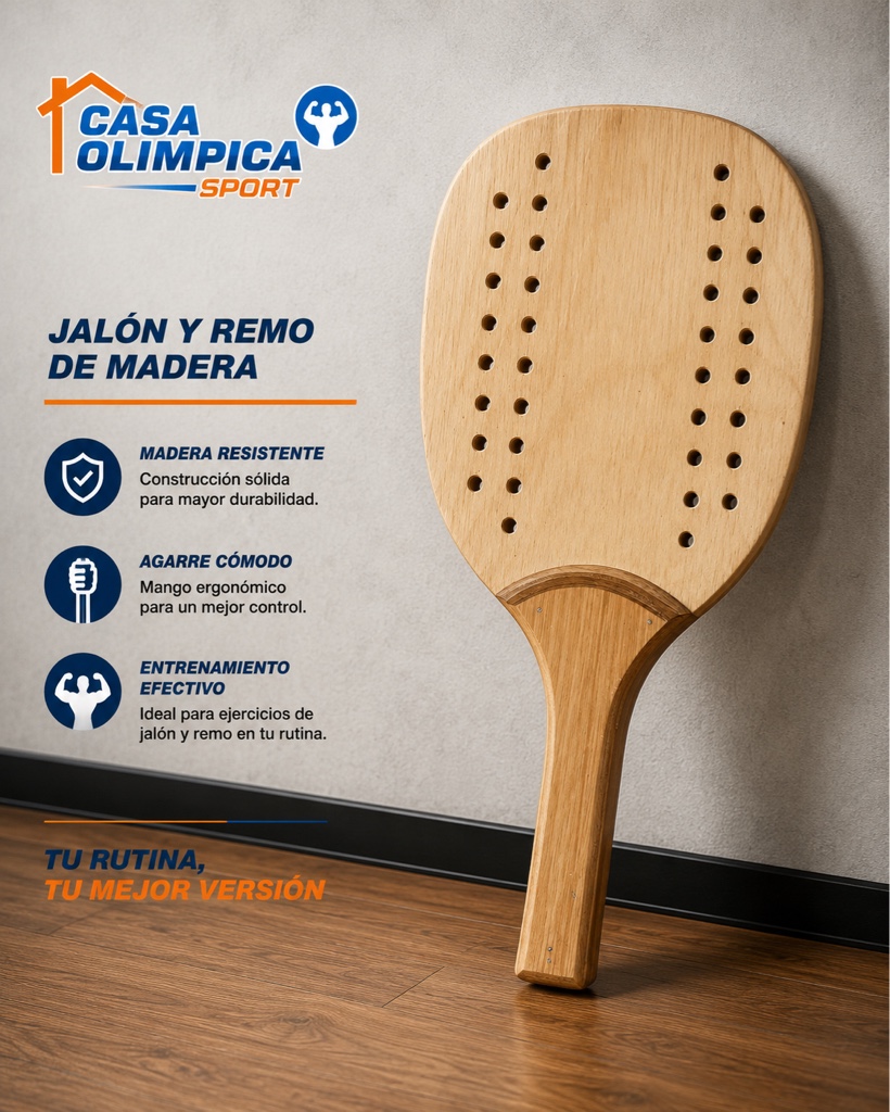 RAQUETA PALA DE MADERA