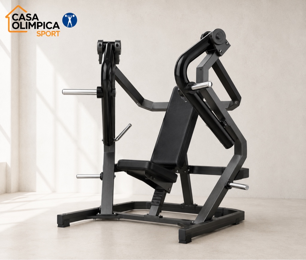 PRENSA DE PECHO INCLINADO HAMMER ISOLATERAL PROFESIONALCARGA CON DISCOS MOV