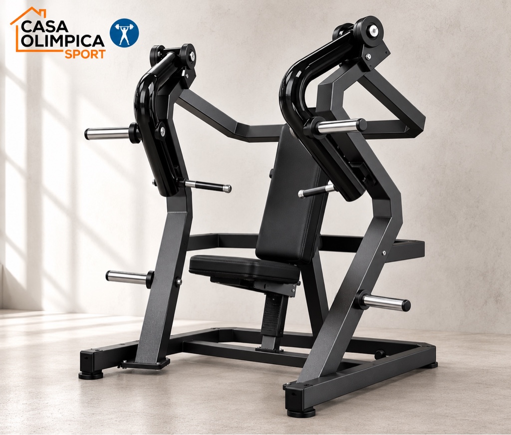 PRENSA PECHO PLANO HAMMER ISOLATERAL CARGA CON DISCOS MOV