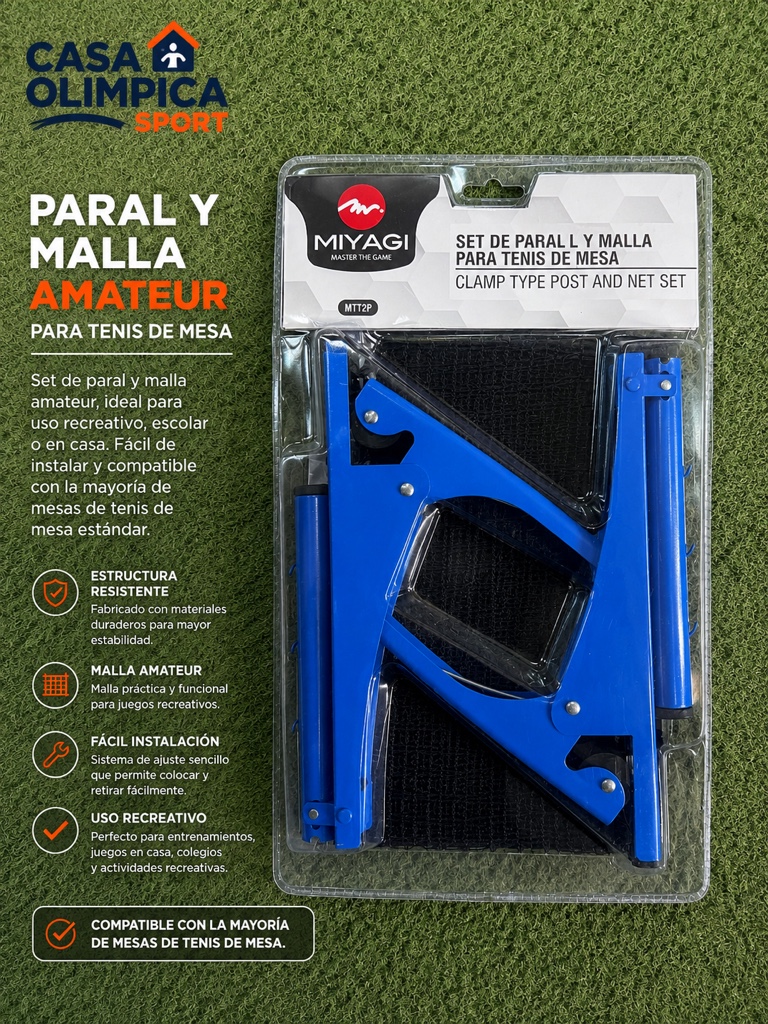 MALLA PING PONG CON PARALES MALLA NYLON