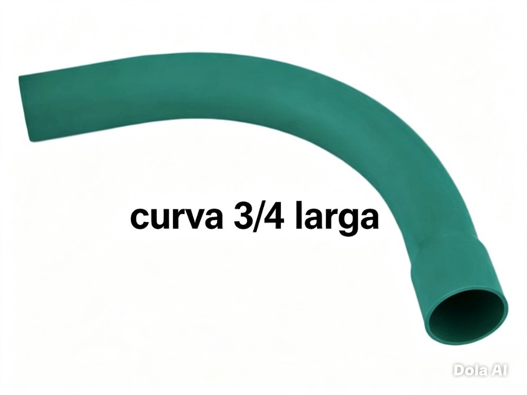 CURVA PVC LARGA 3/4