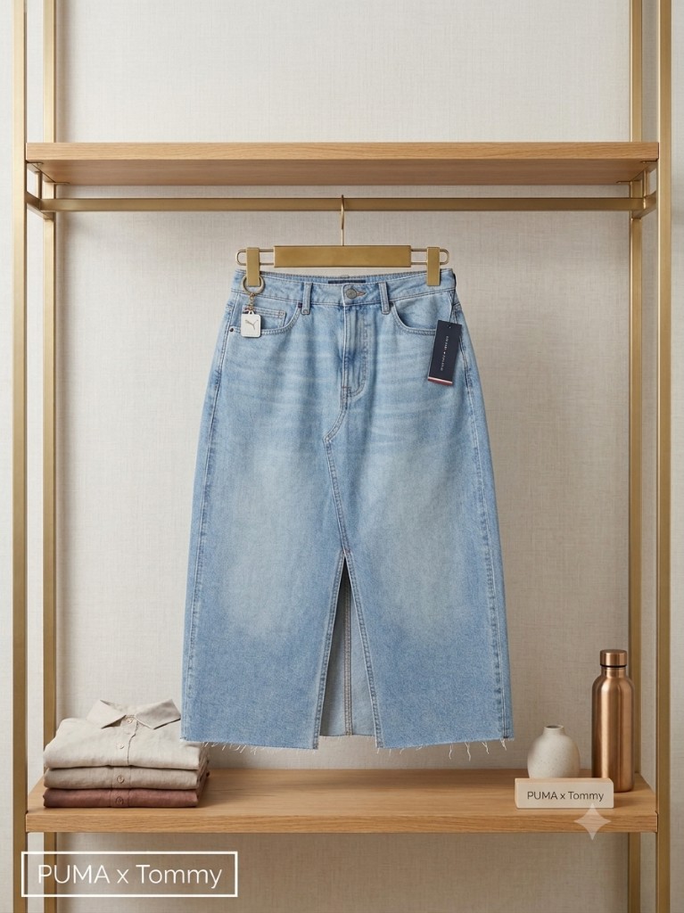 Tommy falda denim azul claro