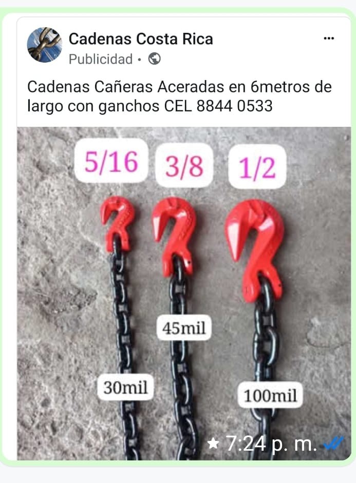 Cadena TE002 3/8 negra