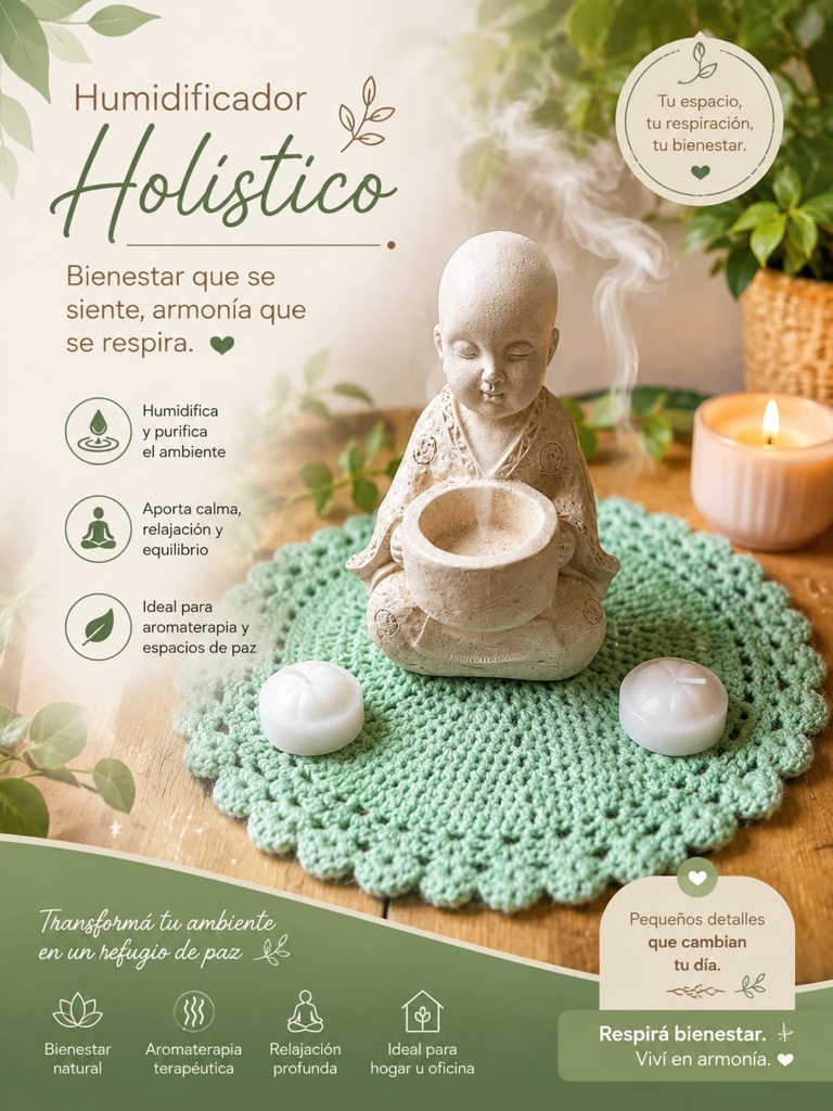 Porta velas Buda bebé