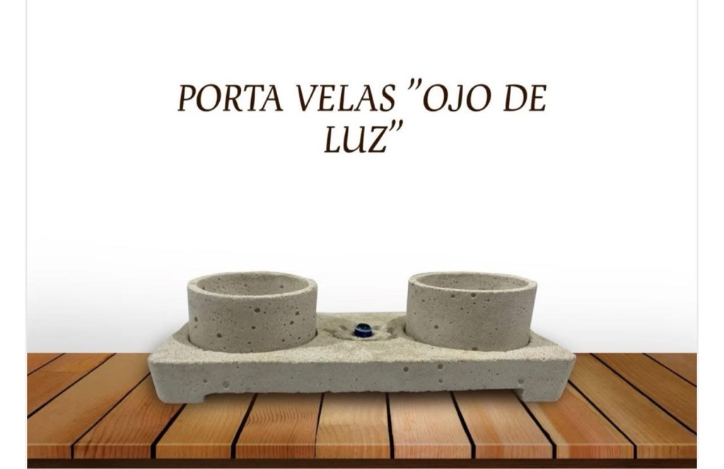Porta velas “ojo de luz”