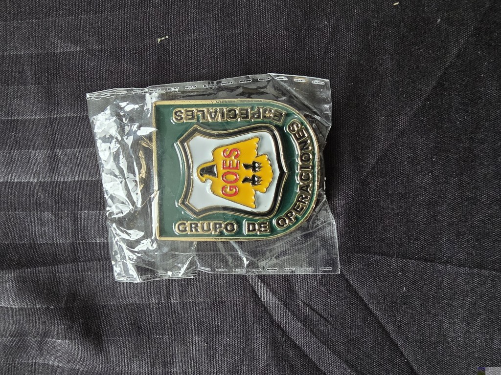 Escudo en bronce del GOES para la boina