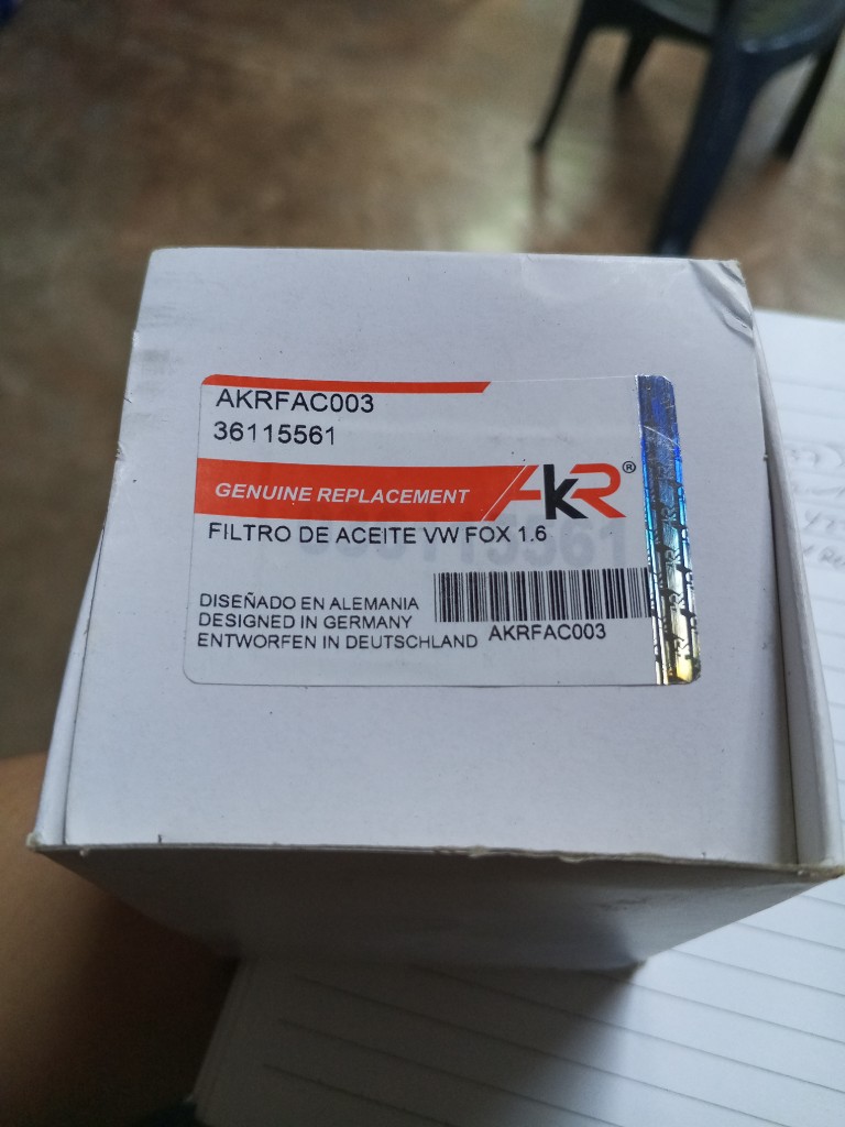 AKR Filtro de aceite VW Fox 1.6