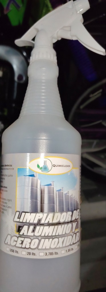 Quimiclean litro de limpiador aluminio y acero inoxidable