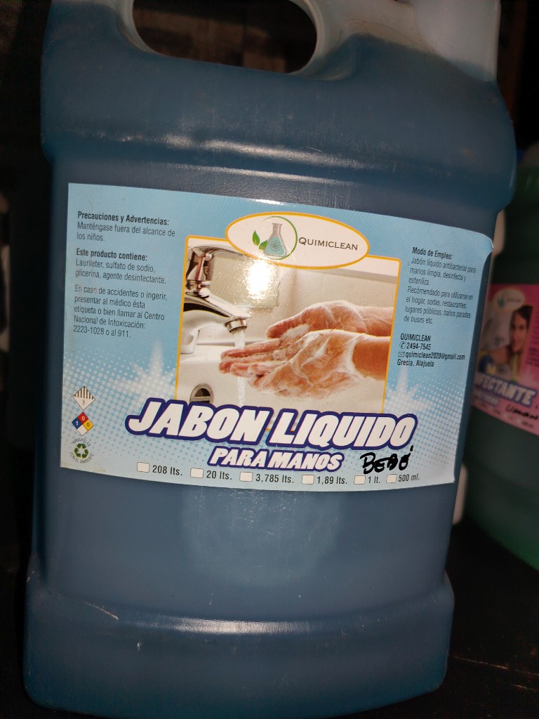 Quimiclean jabon liquido azul Galón
