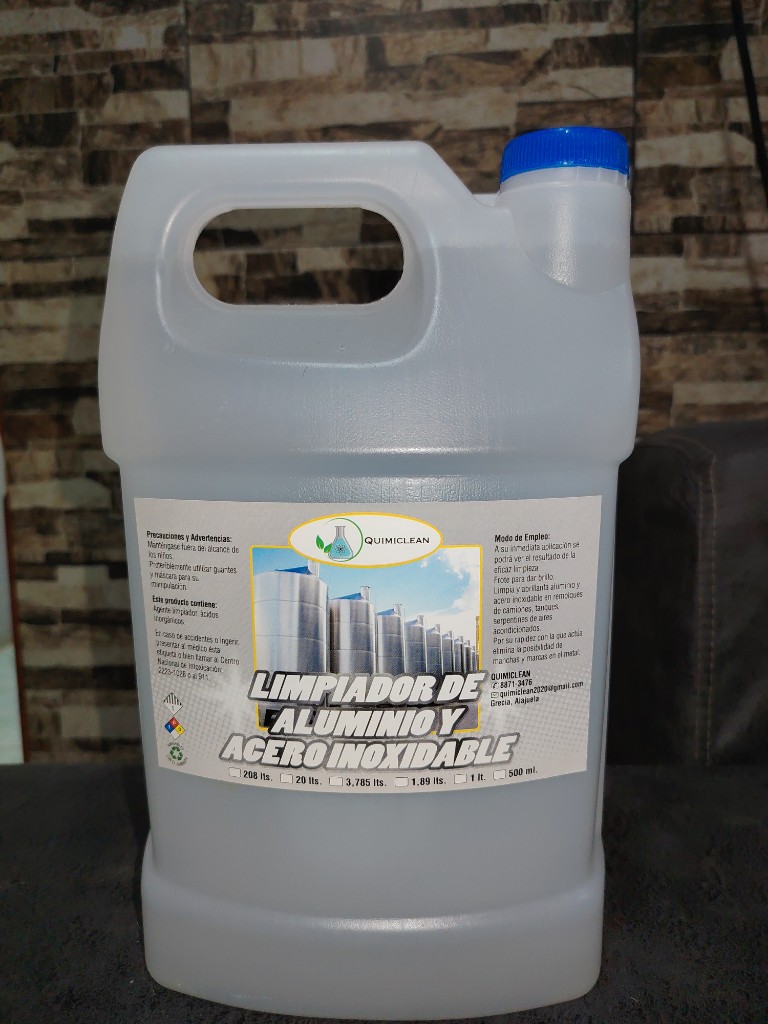 Quimiclean limpiador aluminio y acero inoxidable