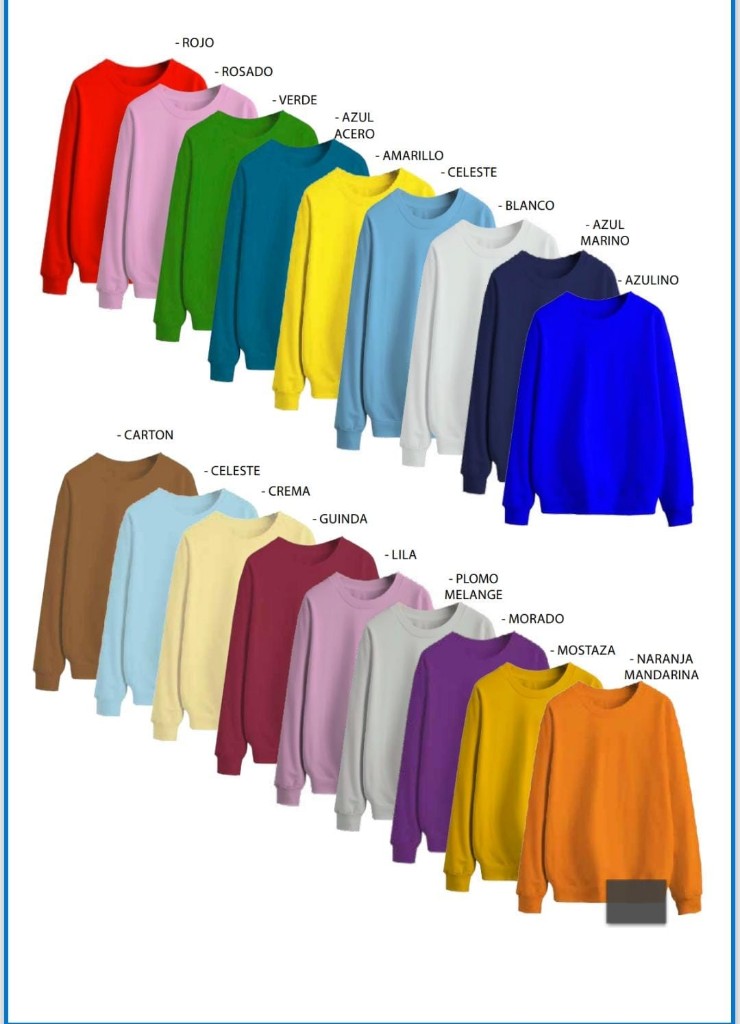 Buzo colores surtidos