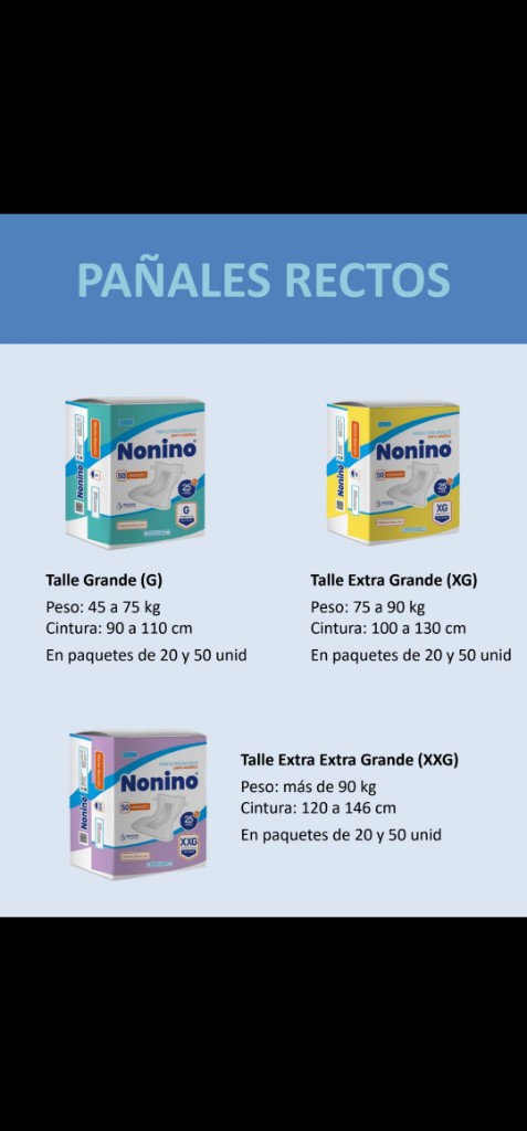 Pañales Rectos T(XG)