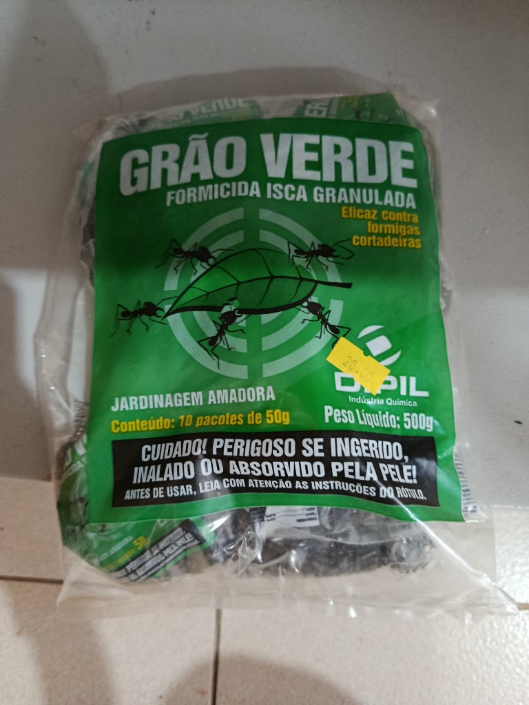 Grão verde  Formicida Isca pacote com 10 sachê