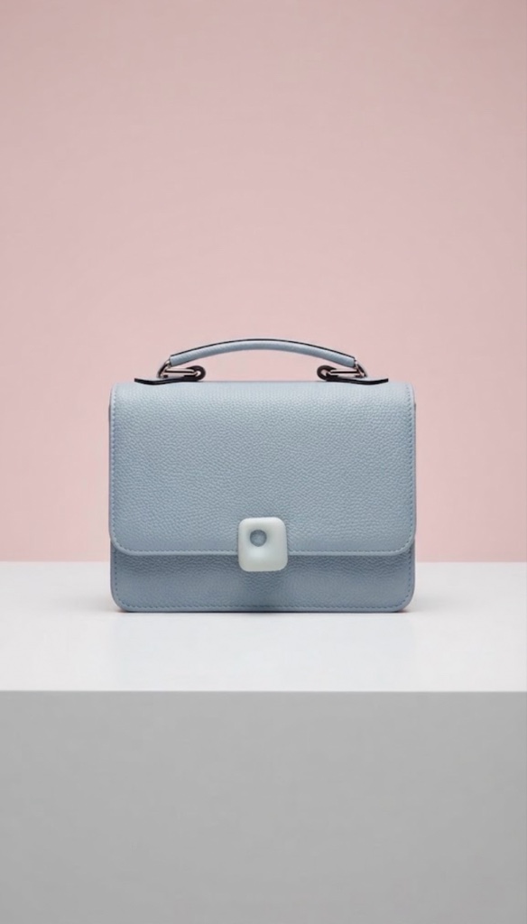 Cartera Bandolera Estructurada Urban Chic (Azul Celeste)