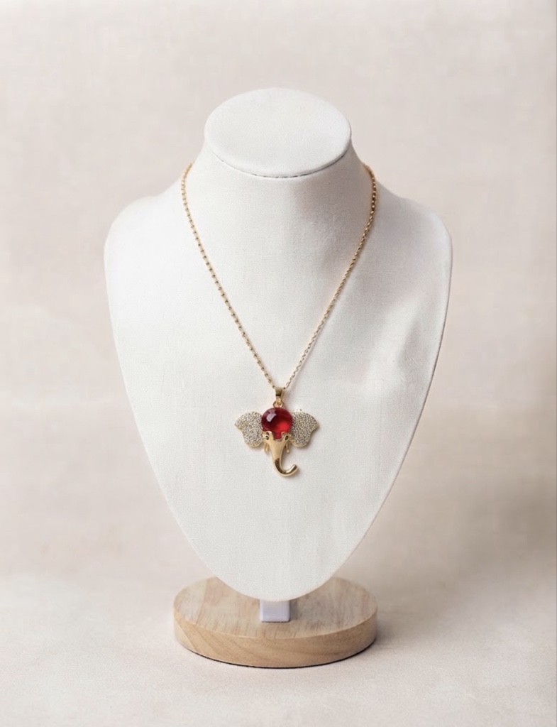 Collar Dije Elefante Fortuna Premium