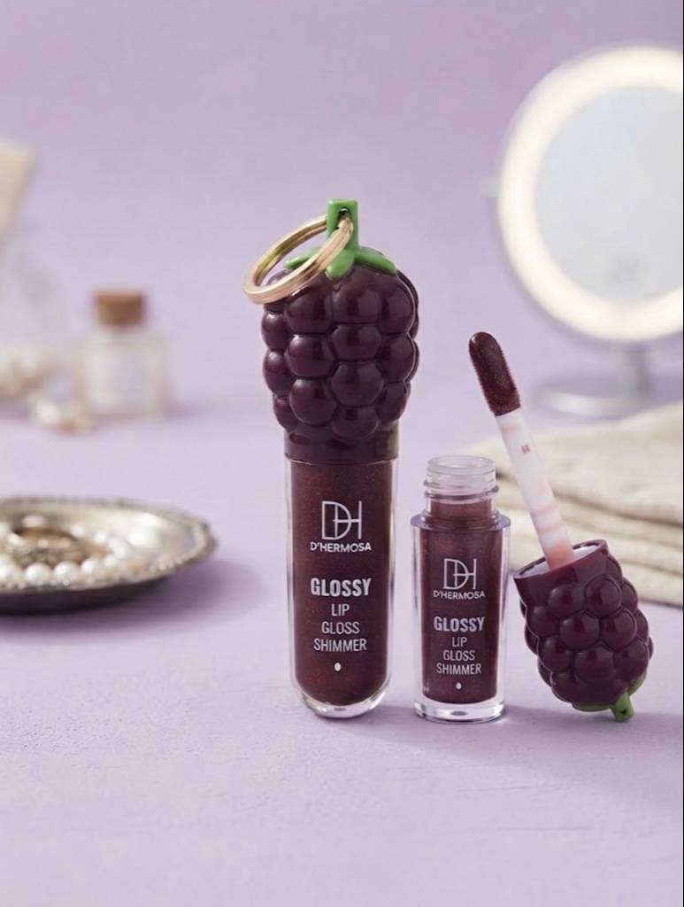 Gloss Labial D'HERMOSA Grape Shimmer + Argolla Dorada