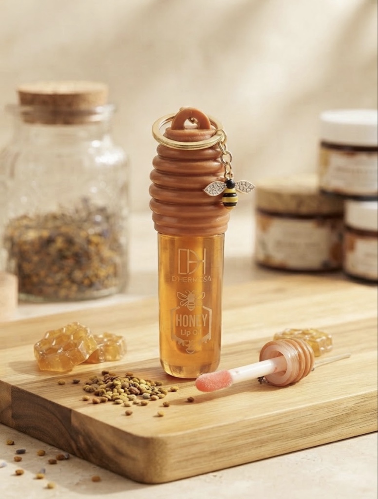 Gloss Labial D'HERMOSA Honey Lip Oil + Llavero de Abejita