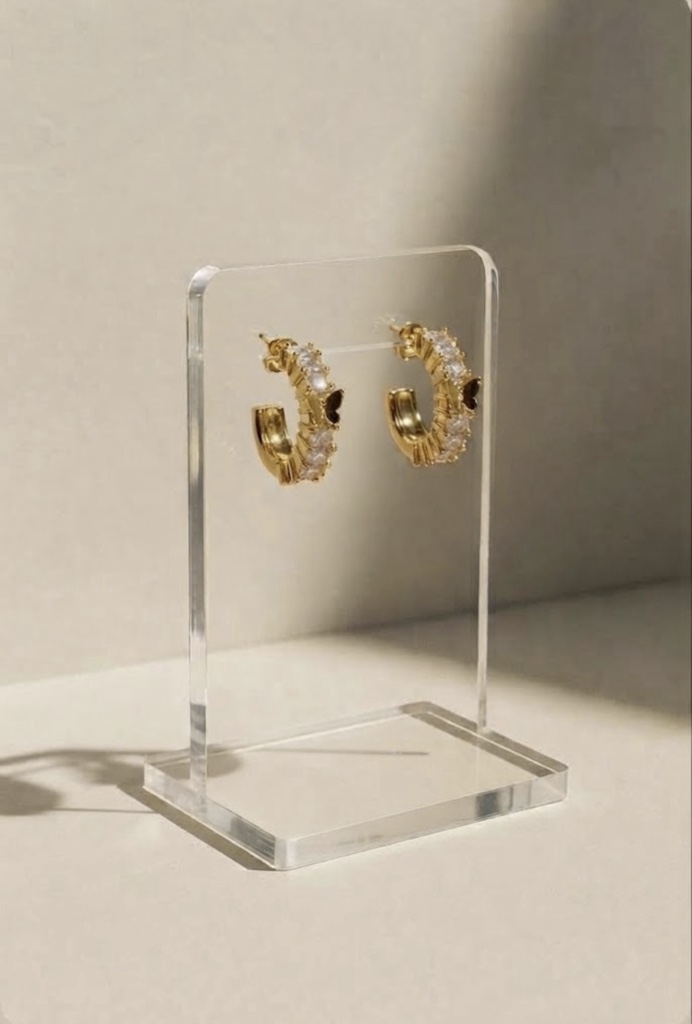 Aros Argollas Eternity Cristales & Corazón