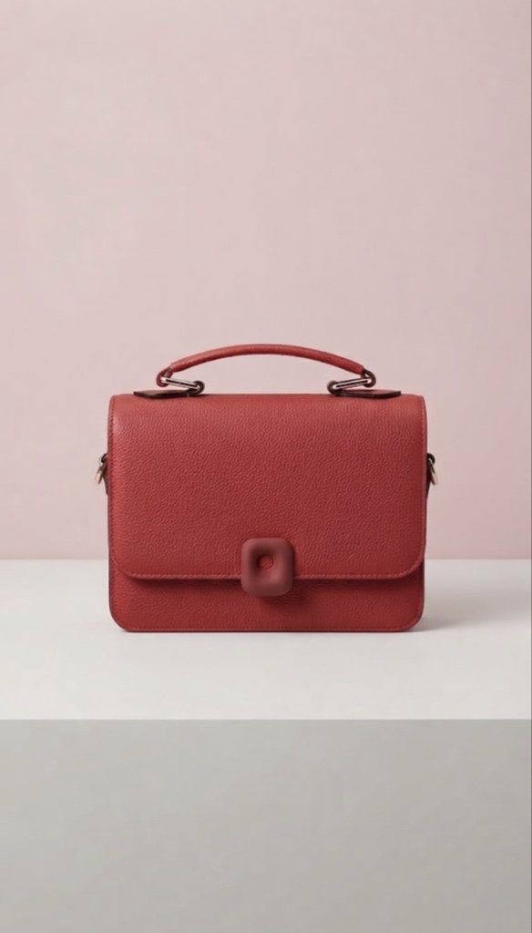 Cartera Bandolera Estructurada Urban Chic (Rojo Terracota)