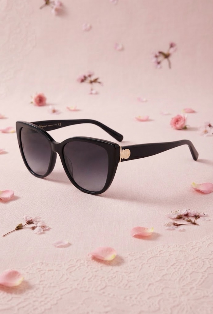Lentes de Sol Cat-Eye Elegance (Black & Gold)