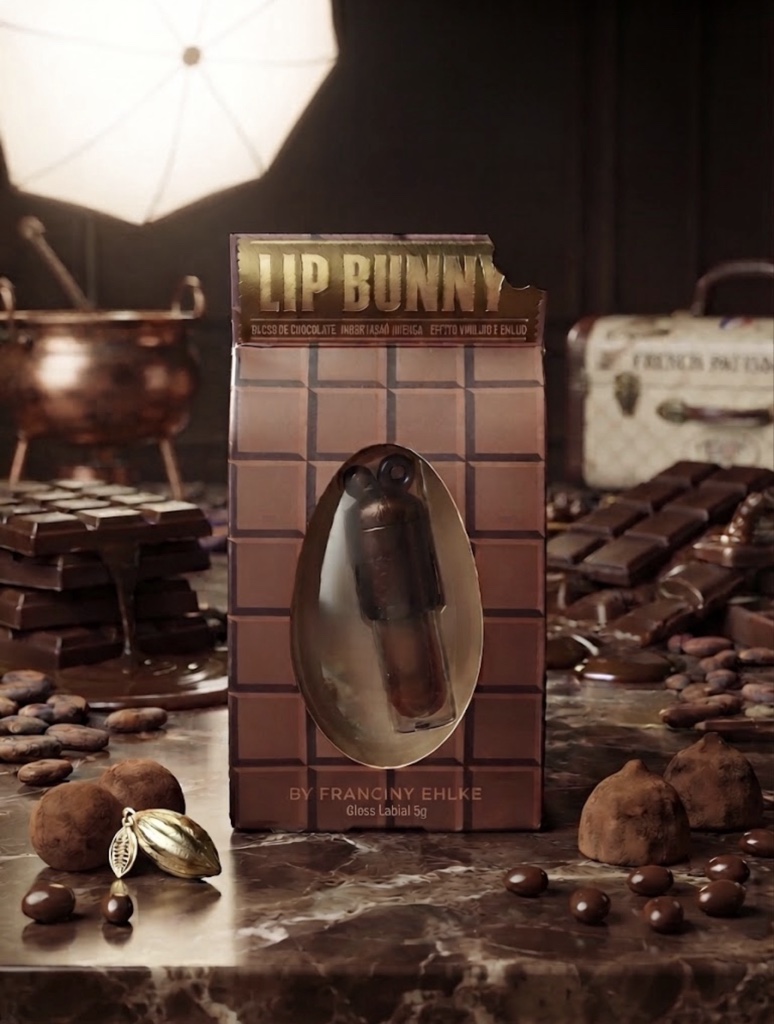 Gloss Labial By Franciny Ehlke Lip Bunny Chocolate