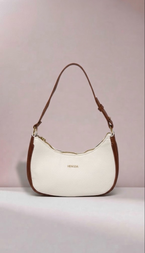 Cartera de Hombro Hobo Henda (Crema & Marrón)