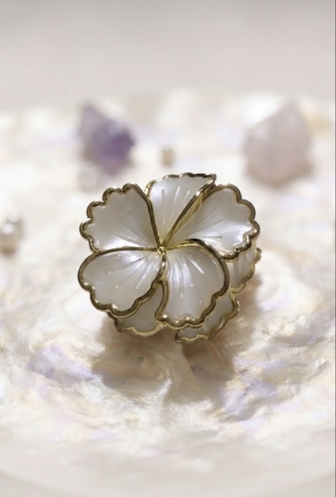 Hebilla Pinza Flor Romántica