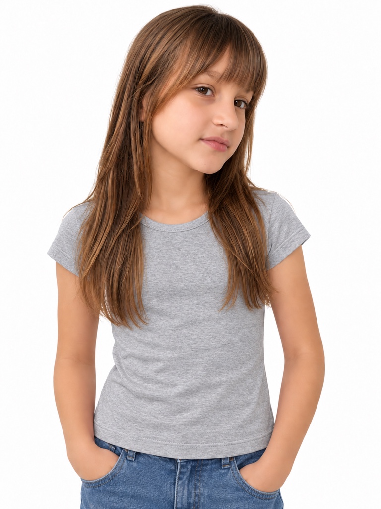 Camiseta cinza infantil