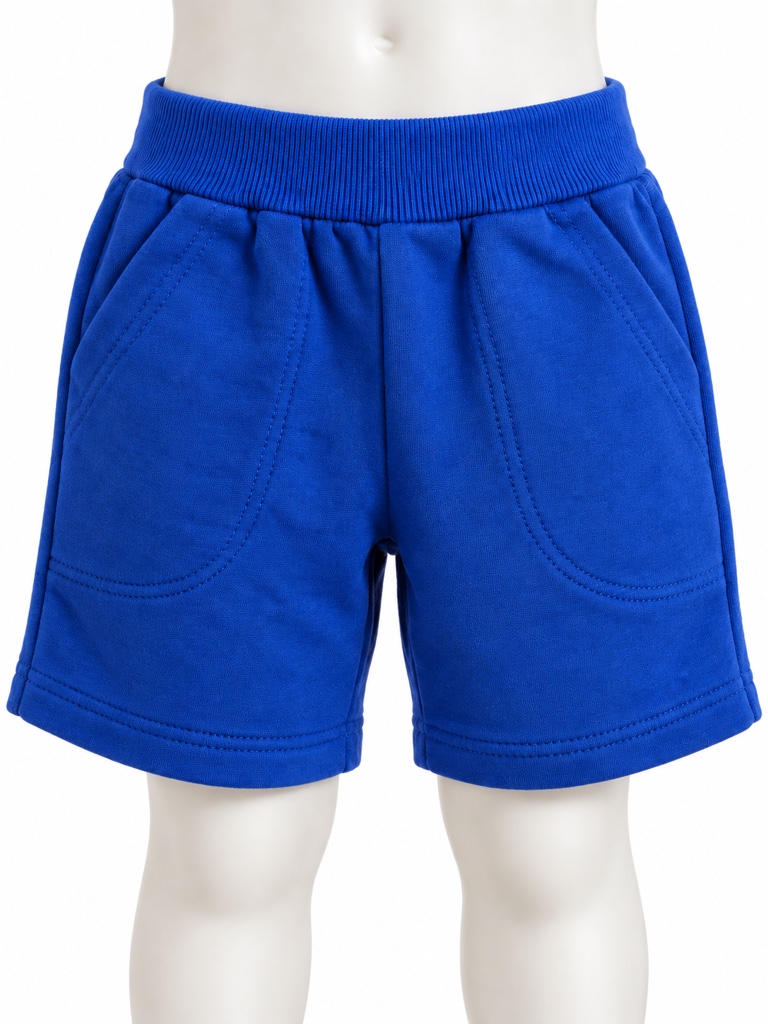 Bermuda moletinho com bolso - azul bic